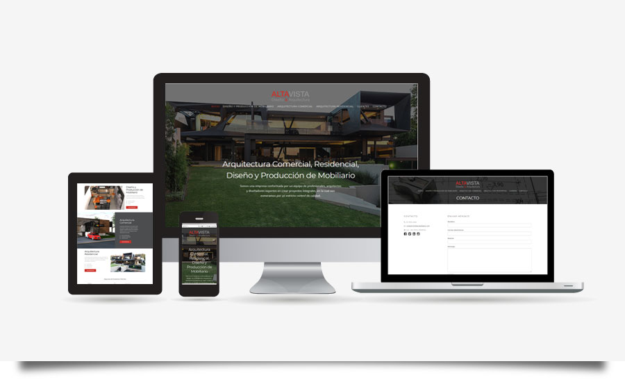 Diseño de Página Web para Altavista & Diseño - CreadoresWeb.mx