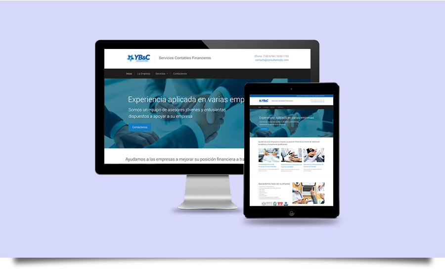Diseño de Página Web para YB&C Consultores - CreadoresWeb.mx