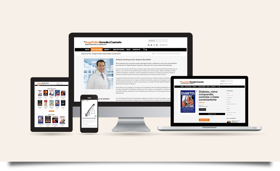 Diseño de Página Web para Dr. González Caamaño - CreadoresWeb.mx