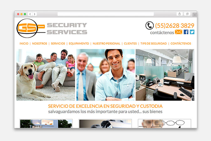 Diseño de Página Web para GSP Security Services - CreadoresWeb.mx