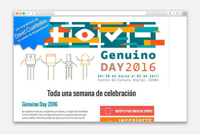 Diseño de Página Web para Genuino 2016 - CreadoresWeb.mx