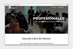 Diseño de Página Web para Escuela Libre de México de Grupo COLEMEX - CreadoresWeb.mx