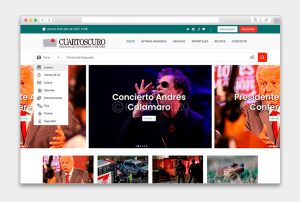 Diseño de Página Web para Revista CUARTOSCURO - Revista de Fotógrafos - CreadoresWeb.mx